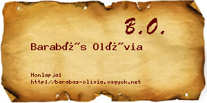 Barabás Olívia névjegykártya